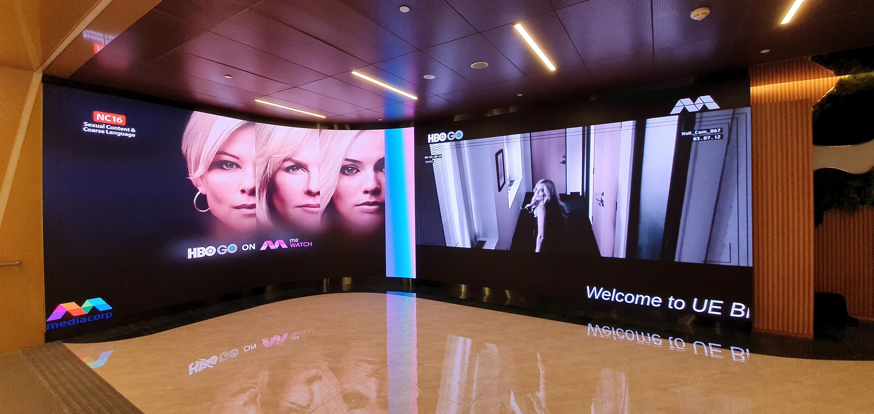 ESR BizPark @ Changi — Curved LED Display